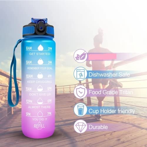 motivational bottle blue purple