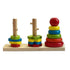 VIO Baby Toys Wooden Column Shape Set Of Rainbow Tower, Rainbow Three Column Tower Toy