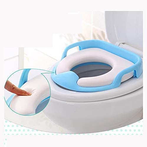 VIO Children's Toilet Seat , Baby Toddler Kids Safety Adapter Toilet Seat with Handles Child Adapter Toilet Seat (Blue)