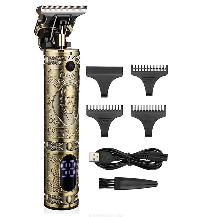 VIO Professional Hair Trimmer, Hair Clipper with LED Display, Cordless, Rechargeable Hair Clipper, Electric Beard Trimmer and Shaver