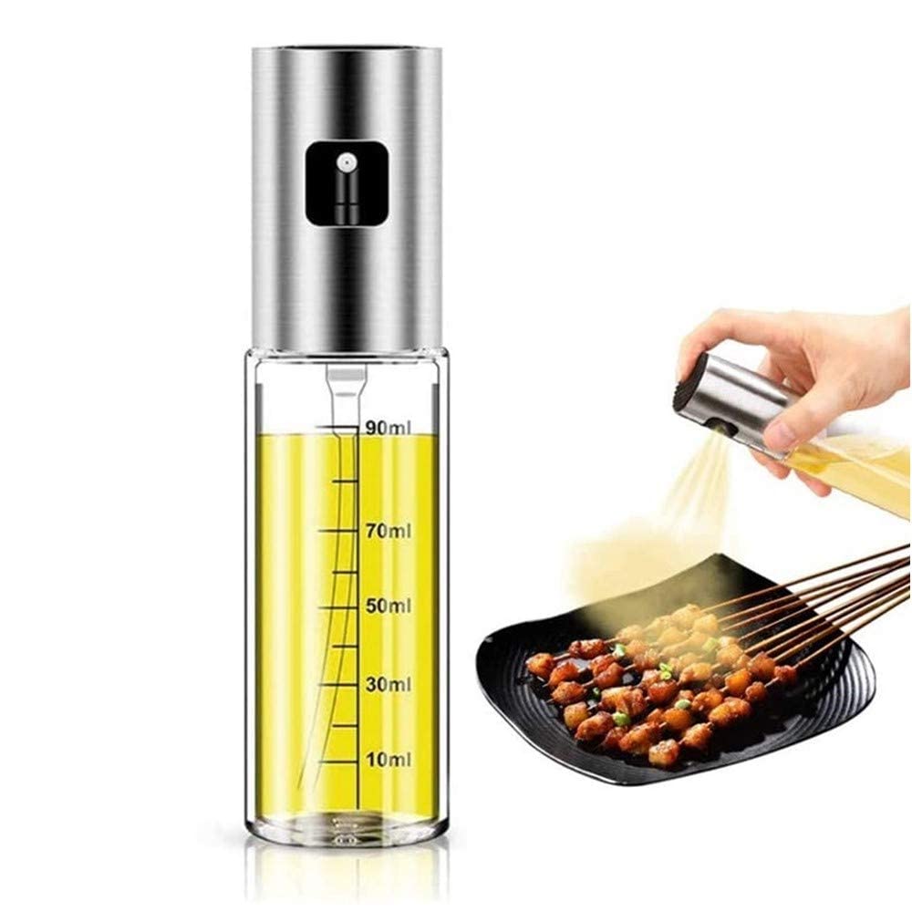 VIO Olive Oil Sprayer, Oil Dispenser Mister Oil Spray Bottle Oil Vinegar Glass Spritzer Dispenser for BBQ Salad Baking Roasting Grilling Frying (PACK OF 1)