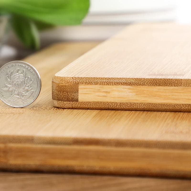 VIO Large Bamboo, Wooden Cutting, Chopping, Dicing, Serving Board for Vegetables, Fruits, Meat and Serving Cheese, Breads, Sushi, Environment-Friendly, Moisture-resistant and Long Lasting