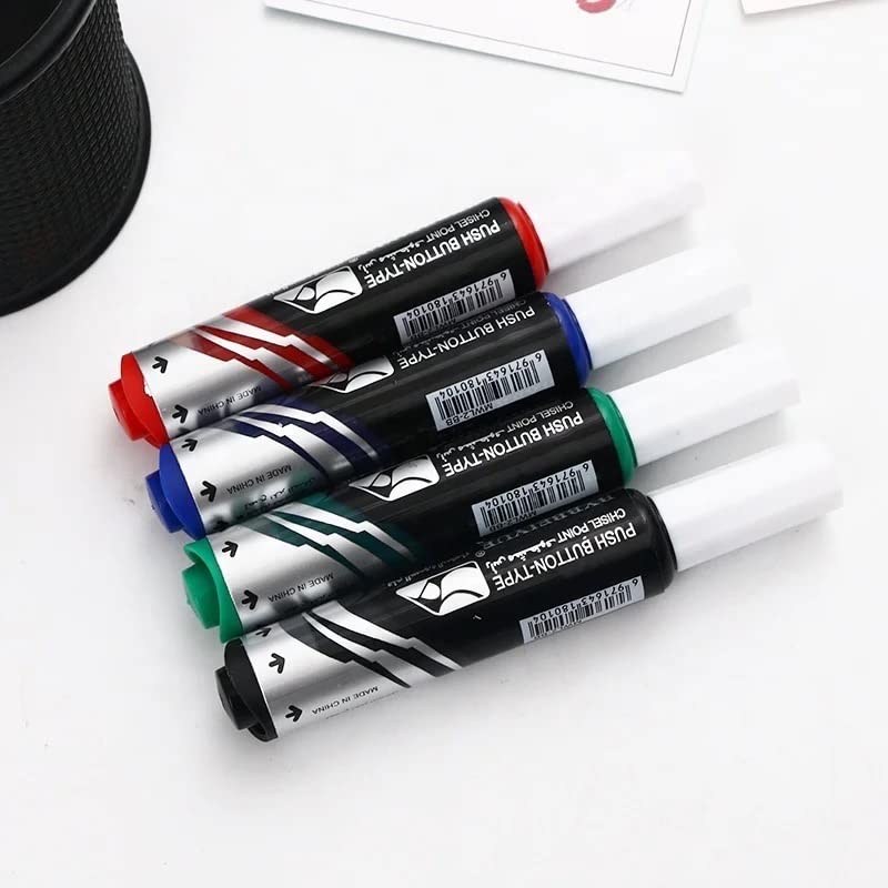 VIO Whiteboard Marker Set Push Button Type, Pack of 4, Multicolor