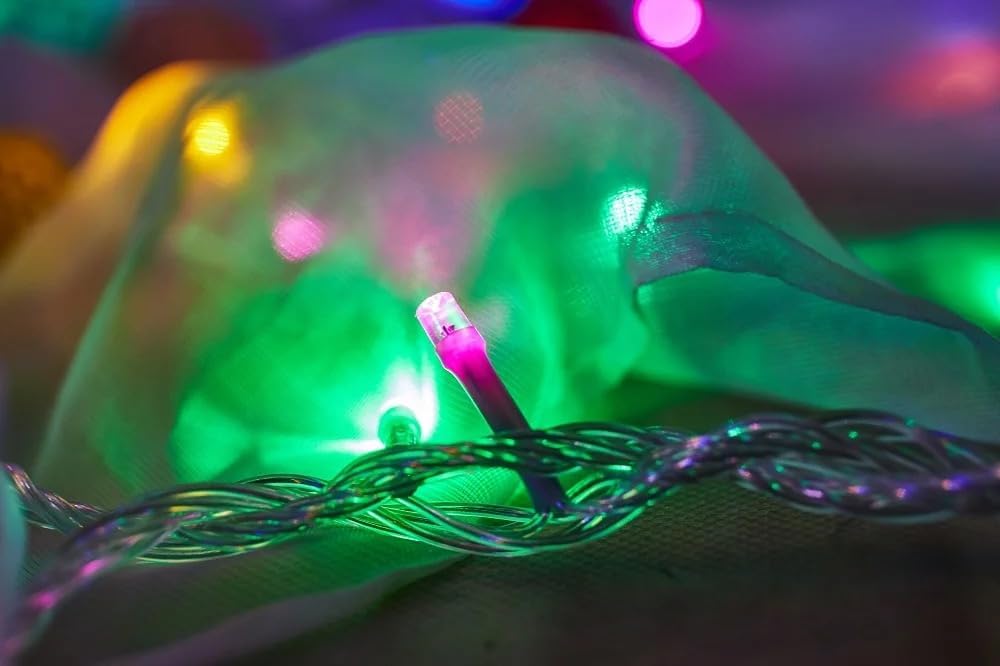 VIO 100 LED String Lights for Indoor and Outdoor, Colored Festive Fairy Lights, Plug-in Twinkle Lights for Trees, Rooms, Wedding, Birthday, Eid, Christmas, Diwali Decorations. (Multicolor)
