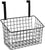 VIO Multifunctional Metal Wire Grid Hanging Storage Basket, Over the Cabinet Door Storage Organizer Rack, No-Drill Basket Holder for Kitchen, Room, Pantry, Bathroom, Home (BLACK)