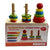 VIO Baby Toys Wooden Column Shape Set Of Rainbow Tower, Rainbow Three Column Tower Toy