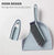 VIO Mini Broom and Dustpan 5 piece Set, Handheld Broom with Dustpan Combo, Cute Helper Cleaning with Set Squeegee Scrub Brush, Set for Desk, Home, Kitchen Necessities (gray)