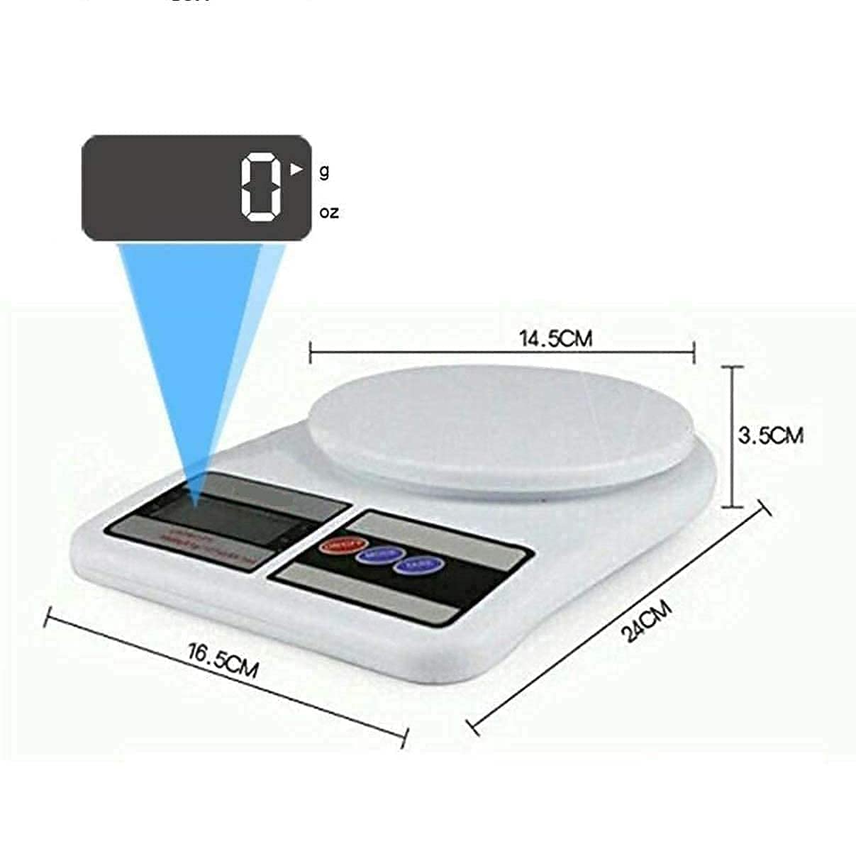 VIO Digital Kitchen Scale Multipurpose Portable Electronic Digital Weighing Scale Weight Machine With Back light LCD Display