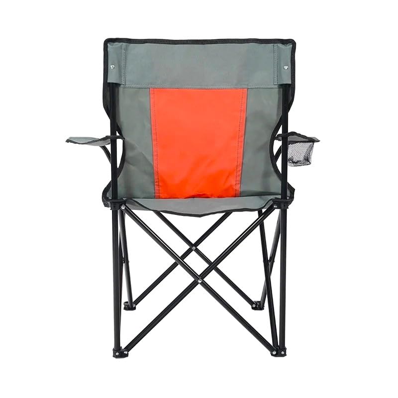 VIO Large Outdoor Chair Padded Durable Foldable Beach Chair with Bag Cup Holder for Outdoor Pool Picnic Camping Travel Fishing Lawn Supports Up to 125 KG (275LBS) (Blue Grey)