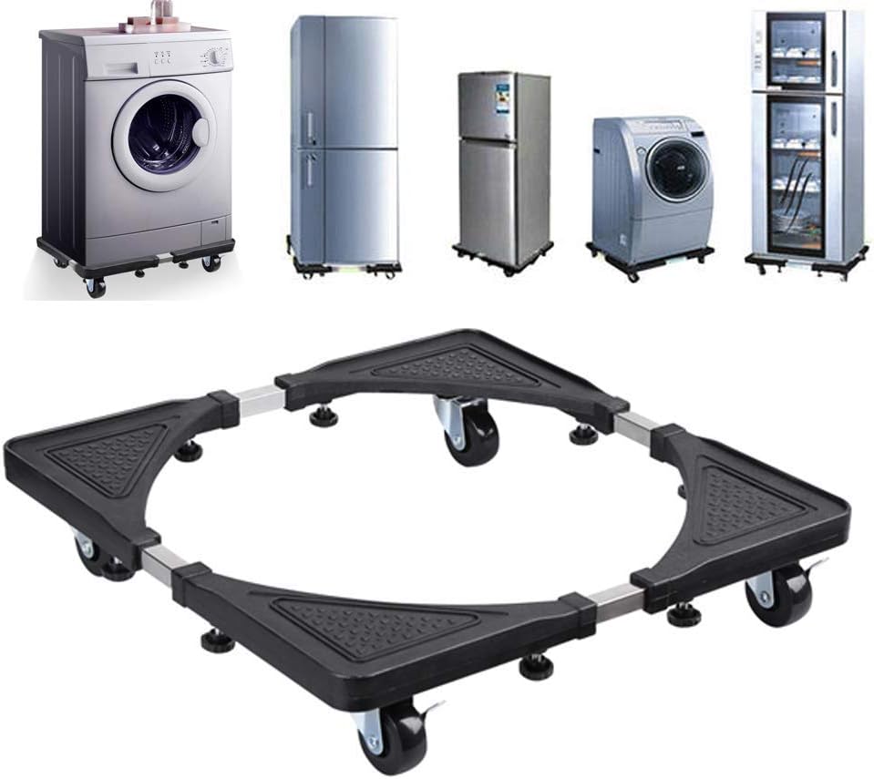 VIO Movable Washing Machine Adjustable Base with Casters Mobile Case, dolly, roller for Washing Machine, Dryer and Refrigerator