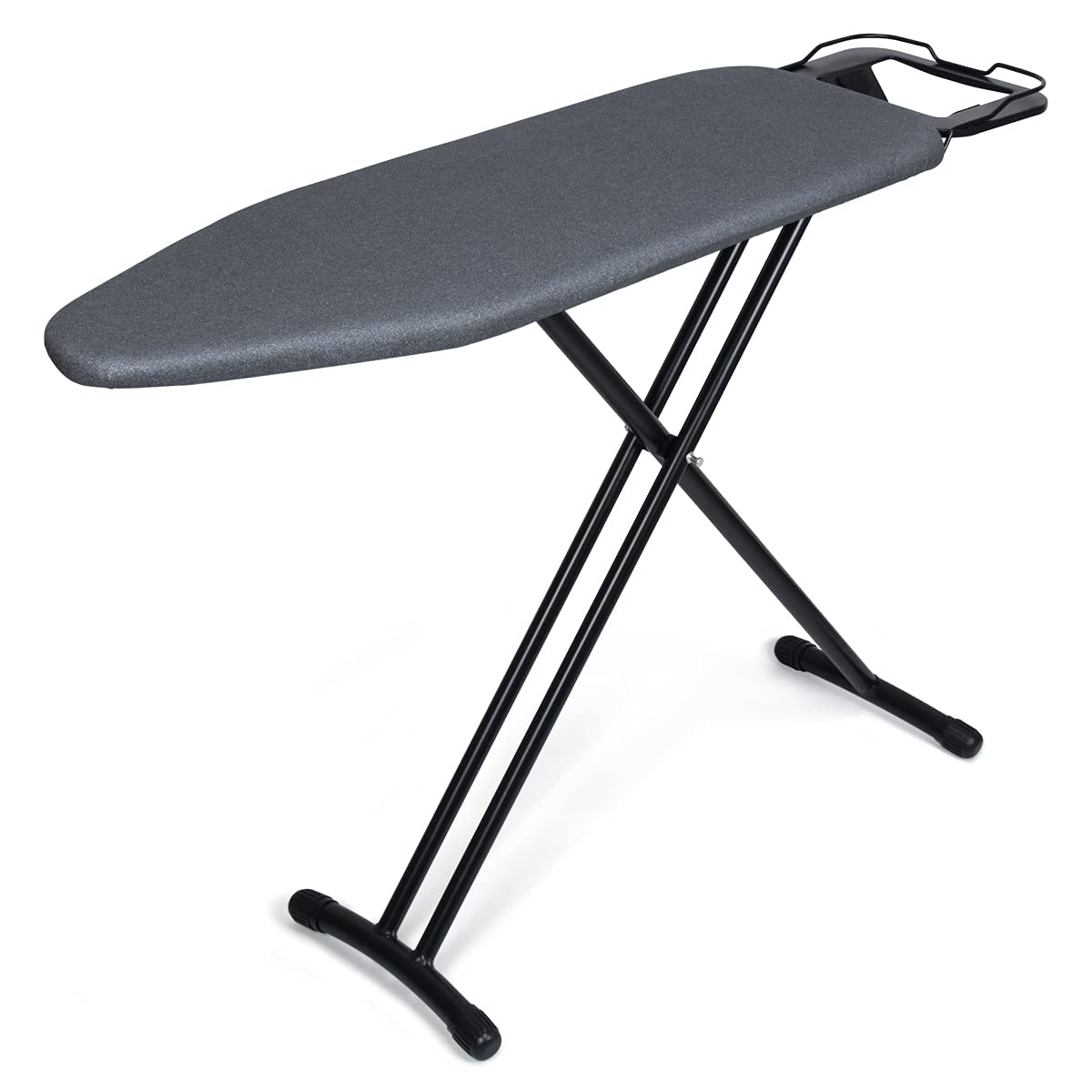 VIO Ironing Board with Heat Resistant Cover and Thicken Felt Pad, Heavy Sturdy Legs (BLACK)