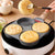 VIO Non-Stick Egg Frying Pan Pancake Omelette Pan Aluminium Alloy Fried Egg Cooker for Cooking Ham Omelette Egg (3 CUP New Black)