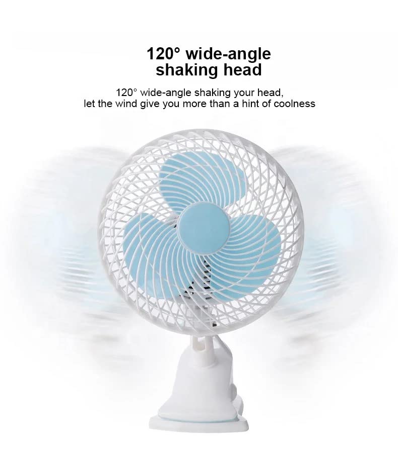 VIO 8-Inch Electric Table Fan, with Multiple Speed Settings, Oscillation, Rotating and Static Features, Portable Desktop Cooling Fan for Home or Office Use