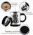 VIO Automatic Self Stirring Coffee Mug, Electric Mixing Cup, Rotating Home Office Travel Mixing Cup, Multifunctional Anti Rust Self Stirring Cup, for Coffee, Milk, Cocoa (BROWN)