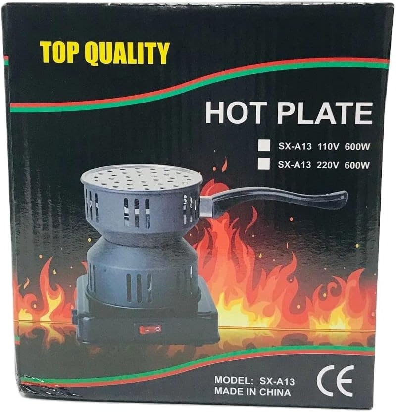 VIO Multipurpose Electric Hot Plate, Charcoal Starter, Coal Burner, Portable Electric Coil Burner, Stainless Steel Fast Heating Coil for Hookah, Shisha, Nargila, Barbeque, Tea, Coffee