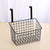 VIO Multifunctional Metal Wire Grid Hanging Storage Basket, Over the Cabinet Door Storage Organizer Rack, No-Drill Basket Holder for Kitchen, Room, Pantry, Bathroom, Home (BLACK)