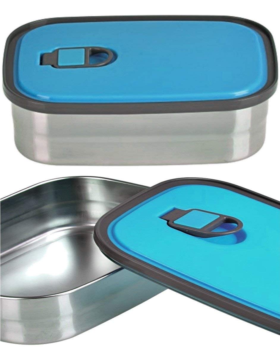 VIO Insulated Air Tight Lunch Box for Warm Food, Stainless Steel Container, Lunch Box, Tiffin Box, Snacks Box (BLUE)