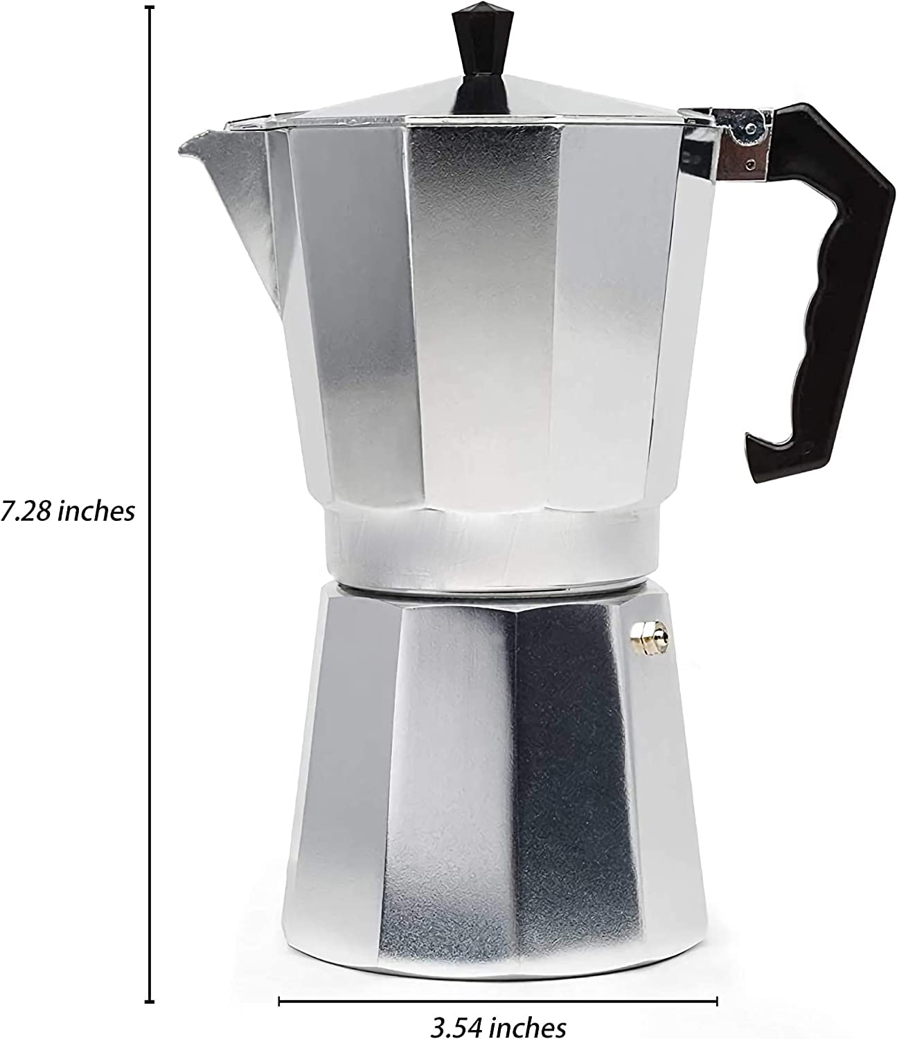 VIO Stovetop Espresso and Coffee Maker, Moka Pot for Classic Italian and Cuban Cafe Brewing, Cafetera (6 cup)