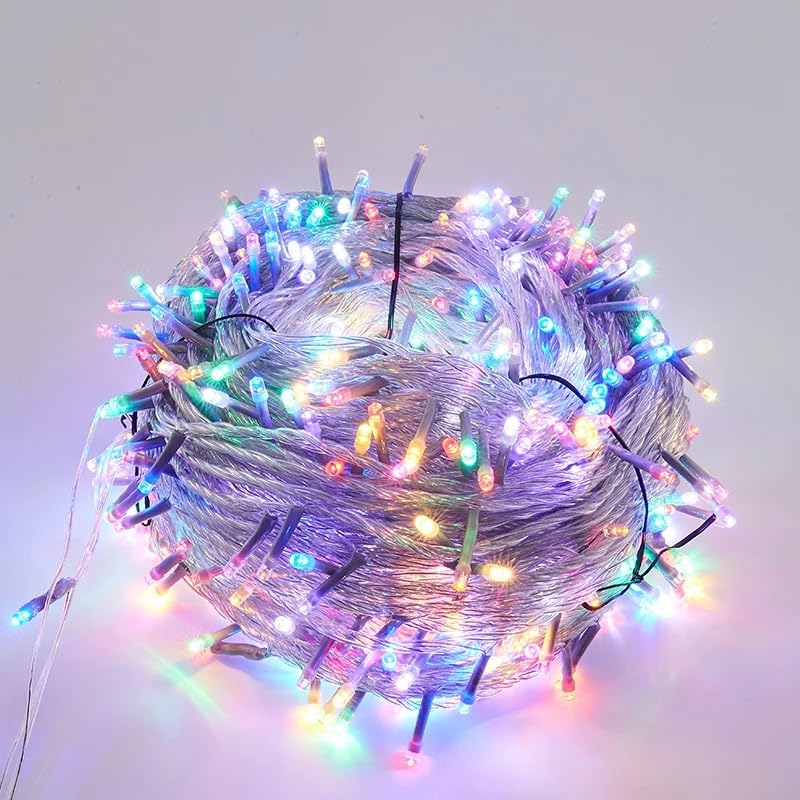 VIO 100 LED String Lights for Indoor and Outdoor, Colored Festive Fairy Lights, Plug-in Twinkle Lights for Trees, Rooms, Wedding, Birthday, Eid, Christmas, Diwali Decorations. (Multicolor)