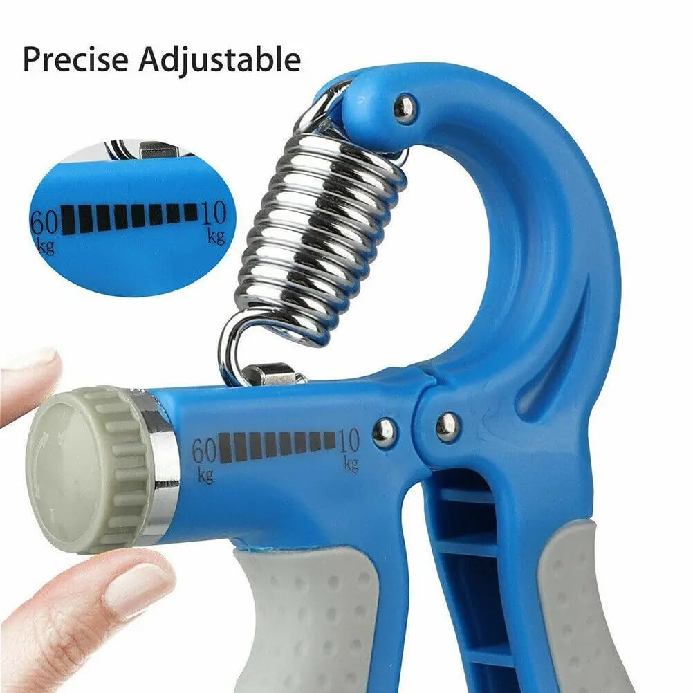VIO Hand Grip Strengthener with Counter, Grip Strength Trainer, Forearm and Hand Exerciser for Muscle Building and Injury Recovery, Intensity, Resistance Adjustable 5-60KG (11-132LBS)