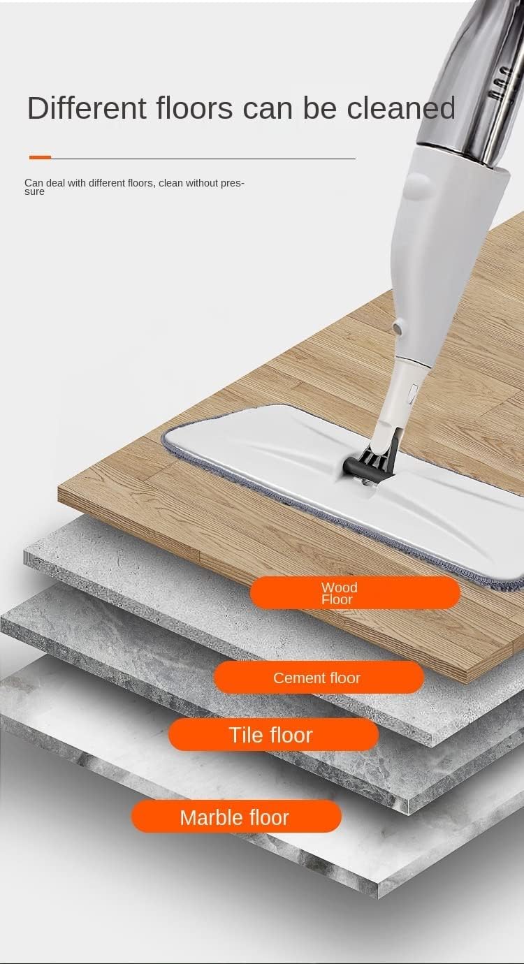 1 Scraper, 360 Degree Spin Flat Mop for Home Kitchen Office