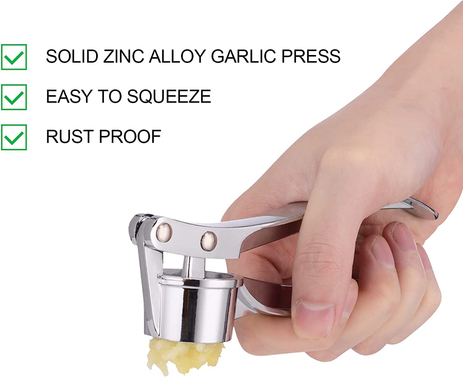 Vio Professional Kitchen Garlic Press, Garlic Mincer Ginger Crusher, Peeler Squeezer Heavy Duty Garlic Presser,Garlic Crush, User-Friendly Garlic Chopper, Easy to Clean and Durable