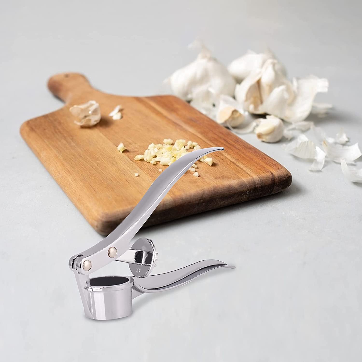 Vio Professional Kitchen Garlic Press, Garlic Mincer Ginger Crusher, Peeler Squeezer Heavy Duty Garlic Presser,Garlic Crush, User-Friendly Garlic Chopper, Easy to Clean and Durable