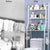 VIO Metal Toilet Cabinet Shelving Kitchen Bathroom Space Saver Shelf Organizer Holder (White)