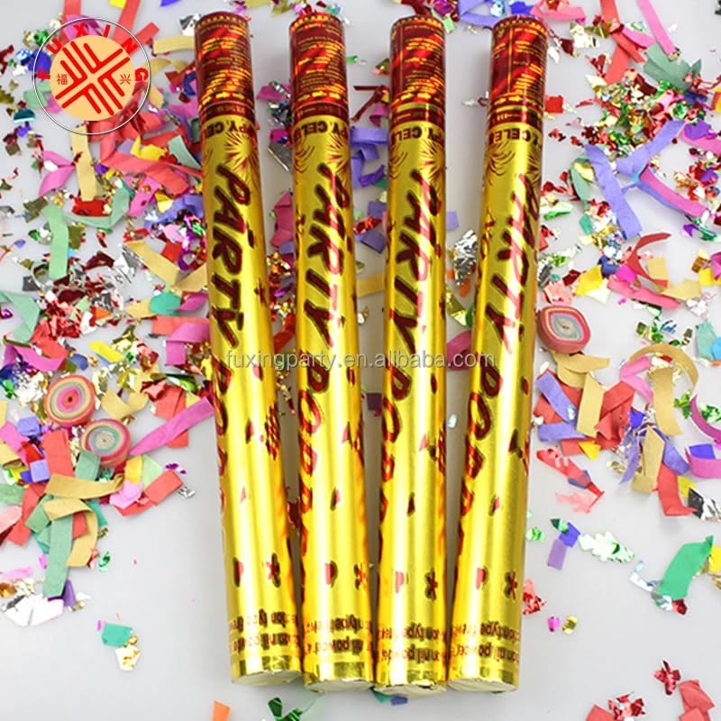 VIO Party Poppers, Birthday Party Decorations, Confetti for Party Celebrations, Wedding, Engagement, Graduation, Events (Pack of 4) (Style1)