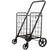 VIO Black Heavy Duty Portable Folding Shopping Utility Cart Trolley, Foldable Collapsible Grocery Shopping Trolley