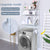 VIO Washing Machine Storage Shelf Rack 3 Tiers, Bathroom Shelves Toilet Shelf Space Saving,Easy to Assemble Bathroom Storage Shelf No Drilling White