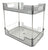 VIO Multifunctional 2-Tier Cosmetic Organizer Storage Shelf Caddy Stand, Countertop Makeup Rack, Vanity Tray for Toiletries, Perfume, Jewelry. Storage Shelf for Dresser, Home, Kitchen (Grey Black)