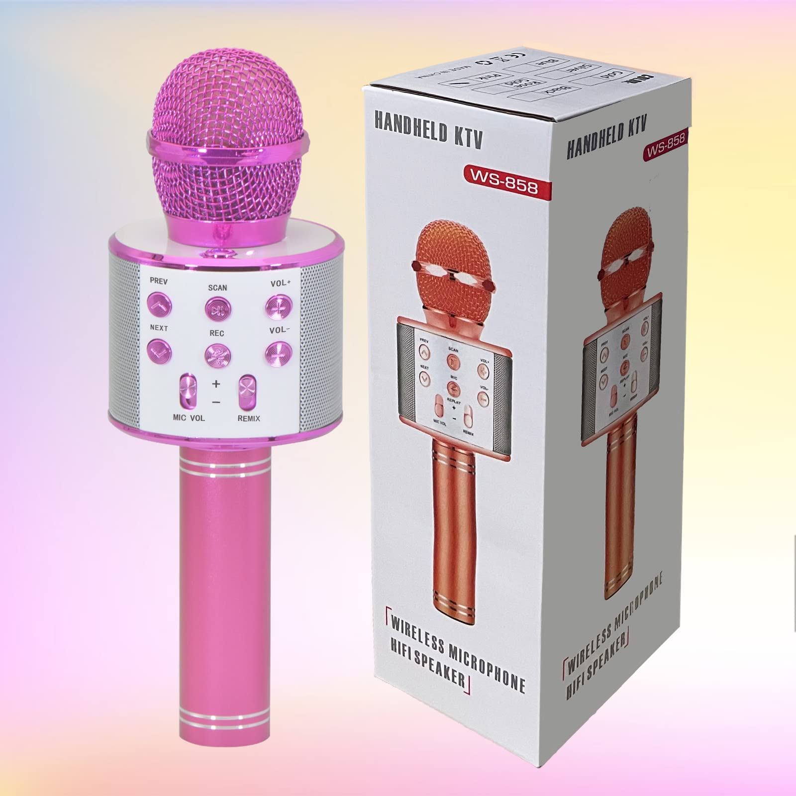 bluetooth microphone pink