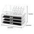 VIO 3 Drawers Cosmetic Storage Organizer Makeup Storage Stackable Cosmetic Organizer Drawers Jewelry Display Box Clear Large Cosmetics Case for Bathroom, Dresser, Vanity and Countertop