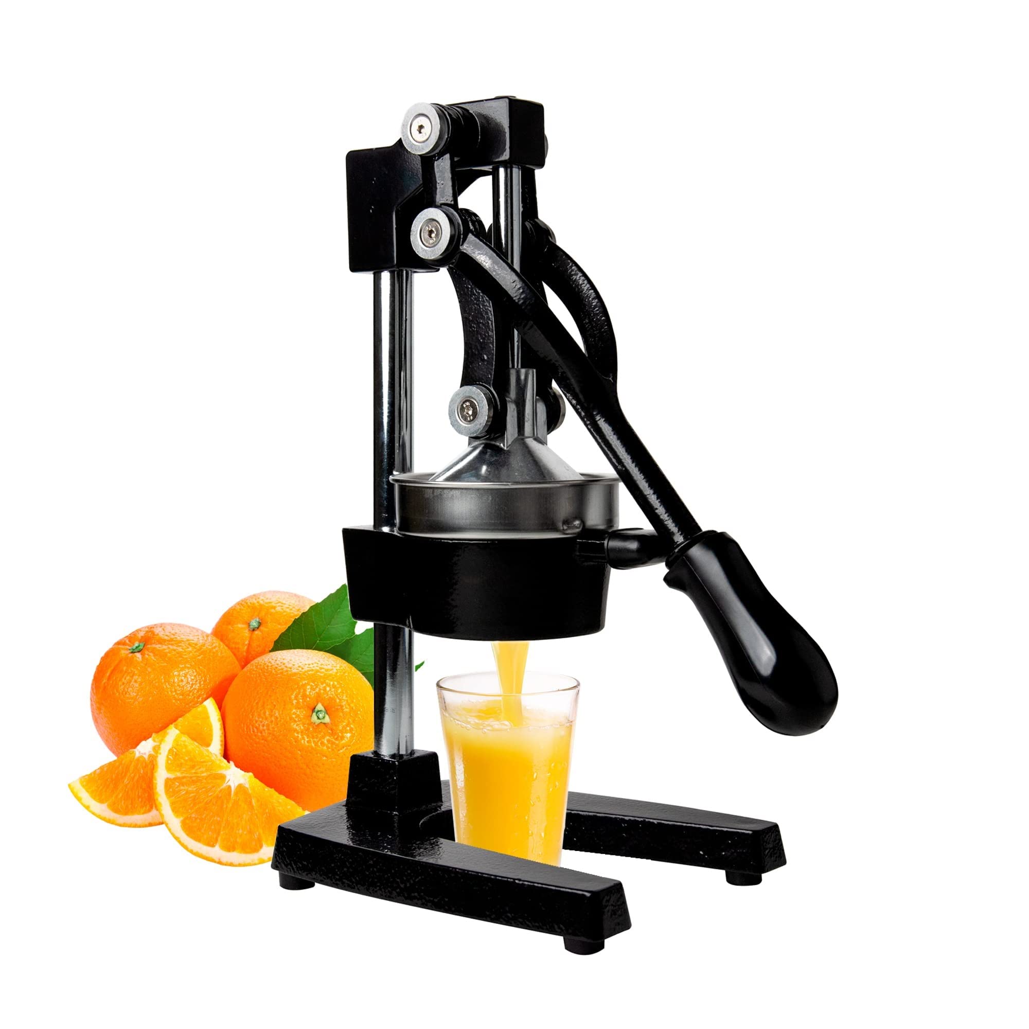 VIO Commercial Citrus Juicer Hand Press Manual Citrus and Orange Squeezer, Premium Quality Heavy Duty Manual Orange Juicer and Lime Squeezer Press Stand BLACK