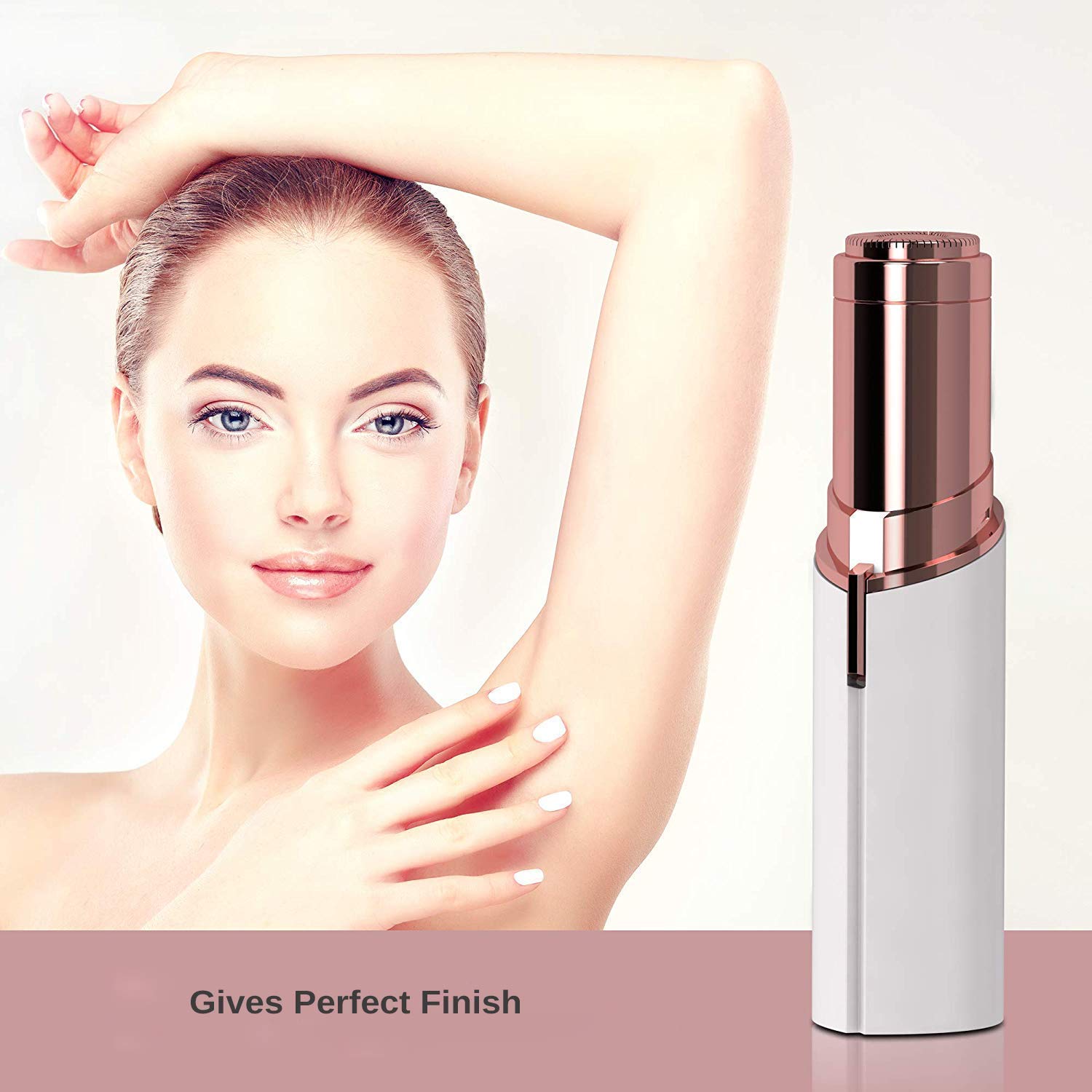 VIO Finishing Touch Facial Body Flawless Shaver Women Painless Hair Remover Face Hair Remover and Eyebrow Trimmer, Hair Shaver and Remover, Lipstick Style