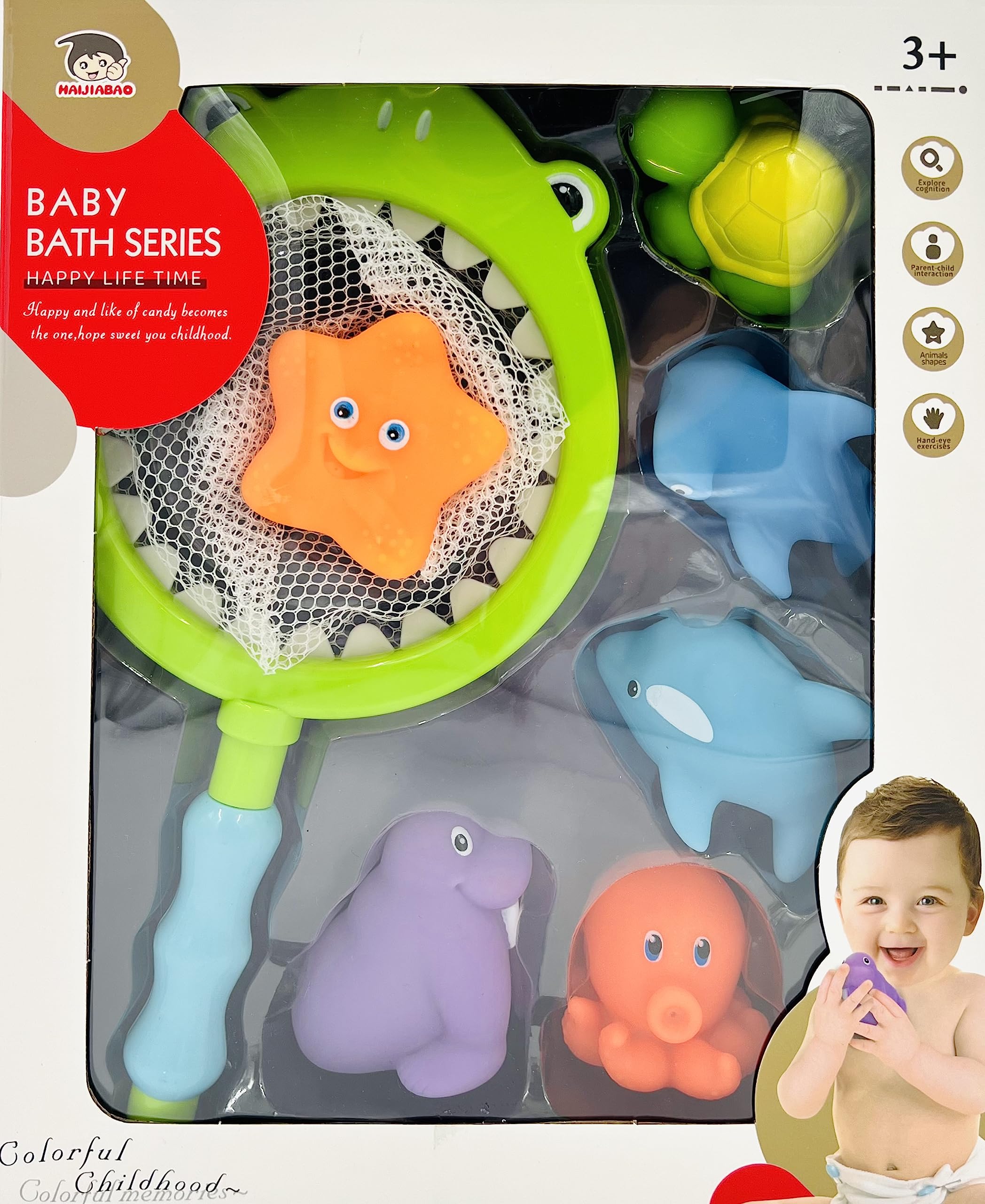 bath fishing net VIO Bath Toys, Fish Pool Toys with Sounds for Kids, Toddlers, Baby, Sc – Vio Stores