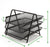 VIO 3 Tier Document, File, Paper, Letter, Office, Desktop Tray Organizer 3 Desk File Tray, 3 Tier Metal Mesh A4 Files Documents Papers Folders Holder Desk Organizer –(Black)