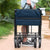 VIO Collapsible Folding Outdoor Utility Wagon Trolley, Heavy Duty Garden Cart with Wheel Brakes and 2 Cup Holders, for Shopping,Picnic,Beach (Black)